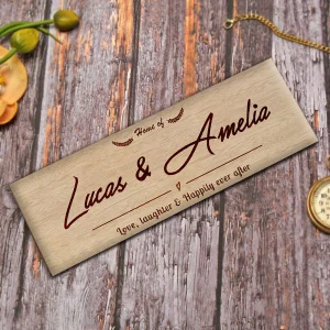 Wooden Name Plate for Home